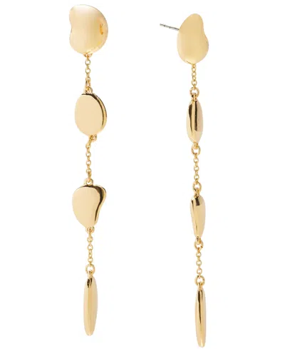Inc International Concepts Gold-tone Sculptural Bead Linear Drop Earrings, Exclusively At Macy's