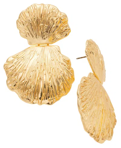 Inc International Concepts Gold-tone Shell Statement Earrings, Exclusively At Macy's