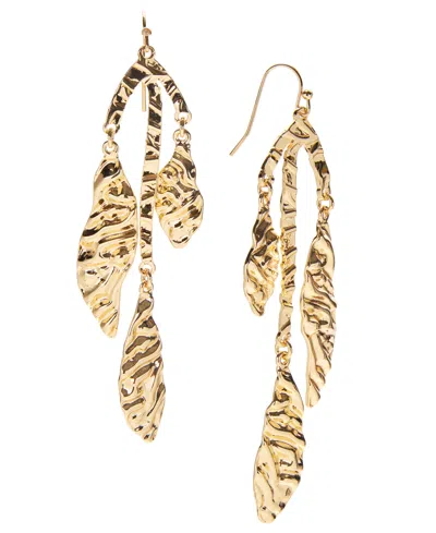 Inc International Concepts Gold-tone Textured Sea Life Statement Earrings, Exclusively At Macy's