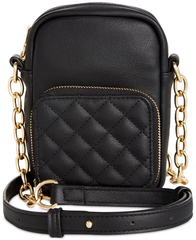 Inc International Concepts Hadli Quilted Zip Around Crossbody, Created For Macy's In Black