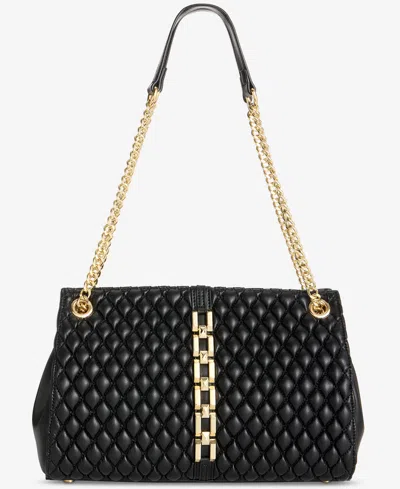Inc International Concepts Harrper Aurora Quilted Shoulder Bag, Exclusively At Macy's In Black