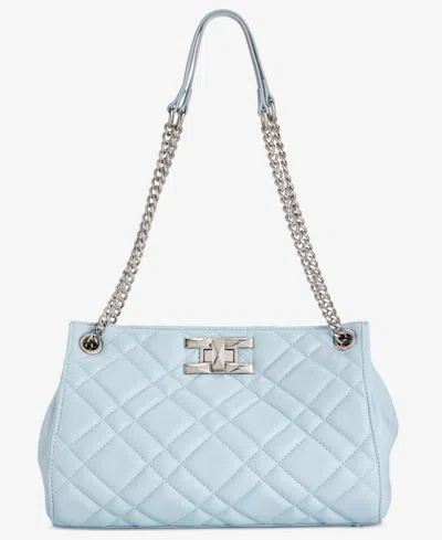 Inc International Concepts Harrper Medium Quilted Shoulder Bag, Exclusively At Macy's In Bliss Blue