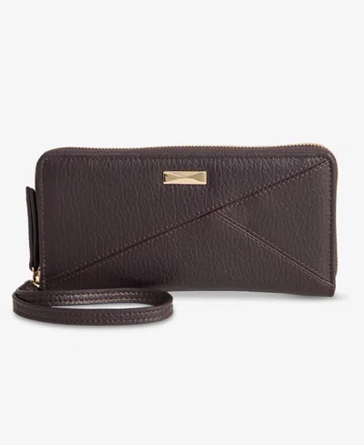 Inc International Concepts Hazel Zip-around Quilt Wristlet, Exclusively At Macy's In Purple