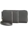 Inc International Concepts Hazell Zip Around Floral Wristlet, Created For Macy's In Black,gold