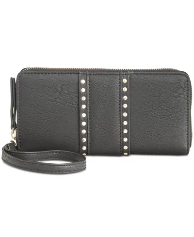 Inc International Concepts Hazell Zip Around Floral Wristlet, Created For Macy's In Black,gold