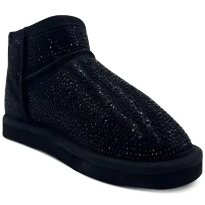 Inc International Concepts I. N.c. International Ariee Bootie Women Black Rhinestone Faux Fur Boot Lion721