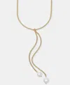 Inc International Concepts Imitation Pearl Lasso Lariat Necklace, 17-1/4" + 3" Extender, Macy's Exclusive In Blue