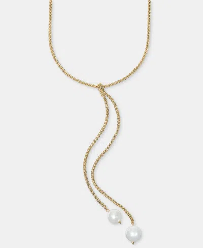 Inc International Concepts Imitation Pearl Lasso Lariat Necklace, 17-1/4" + 3" Extender, Macy's Exclusive In Multi