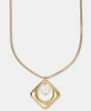 Inc International Concepts Imitation Pearl Square Orbital Pendant Necklace, 30" + 3" Extender, Macy's Exclusive In Multi