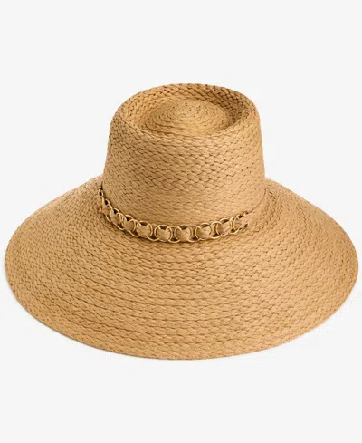 Inc International Concepts I.n.c. International Concept Chain Trim Telescope Down Brim Hat, Macy's Exclusive In Brown
