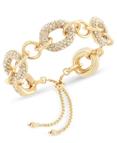 Inc International Concepts I.n.c. International Concept Pave Chain Link Slider Bracelet, Created For Macy's In Gold