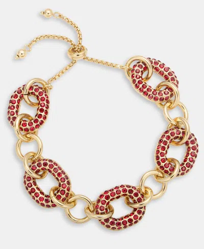 Inc International Concepts I.n.c. International Concept Pave Chain Link Slider Bracelet, Created For Macy's In Gold