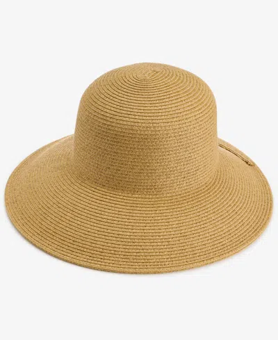 Inc International Concepts I.n.c. International Concept Straw Bow Cloche Hat, Macy's Exclusive In Brown