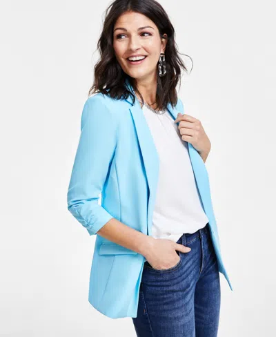 Inc International Concepts Inc Petite Menswear Blazer, Created For Macy's In Butterfly Blue
