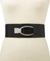 Inc International Concepts Interlocking-hook Stretch Belt, Created For Macy's In Black