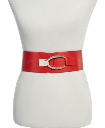 Inc International Concepts Interlocking-hook Stretch Belt, Created For Macy's In Red