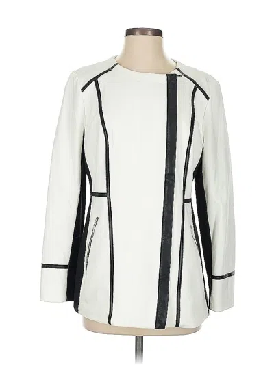 Pre-owned Inc International Concepts Jacket In White