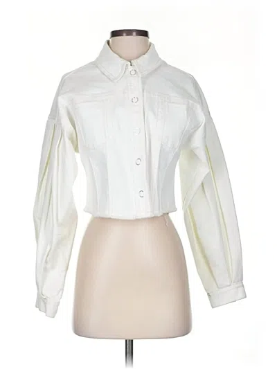 Pre-owned Inc International Concepts Jacket In White