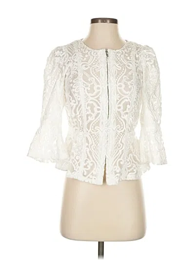 Pre-owned Inc International Concepts Jacket In White