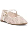 Inc International Concepts Jadis Square Toe Ballet Flats, Created For Macy's In White Mesh