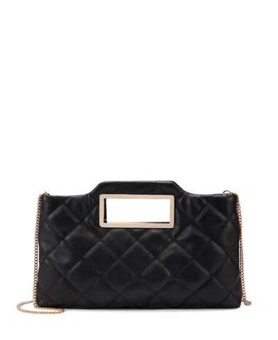 Inc International Concepts Juditth Handle Quilted Clutch, Created For Macy's In Black,gold