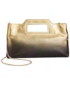Inc International Concepts Juditth Medium Metallic Clutch Crossbody, Created For Macy's In Gold,bronz