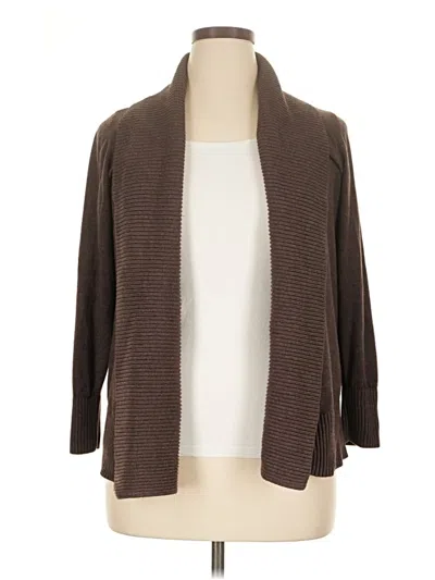 Pre-owned Inc International Concepts Kimono In Brown