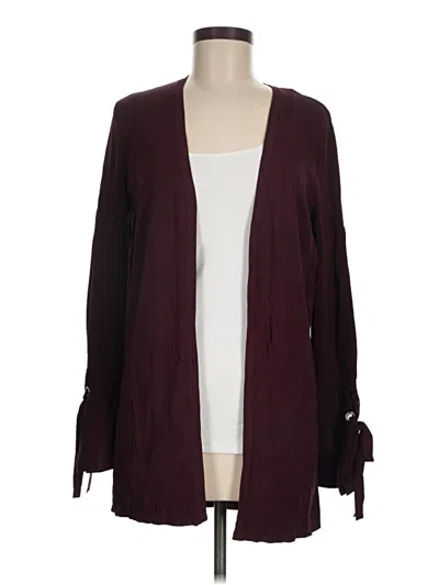 Pre-owned Inc International Concepts Kimono In Burgundy