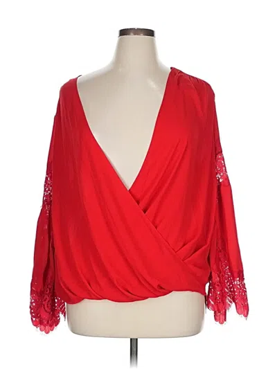 Pre-owned Inc International Concepts Kimono In Red