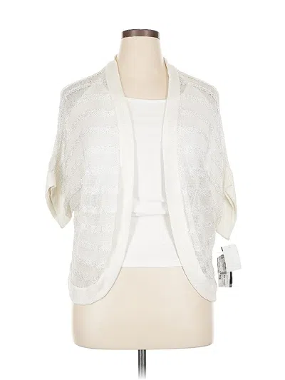 Pre-owned Inc International Concepts Kimono In White