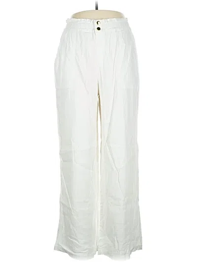 Pre-owned Inc International Concepts Linen Pants In White