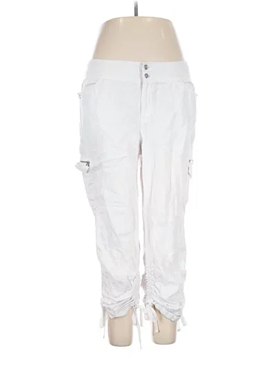 Pre-owned Inc International Concepts Linen Pants In White