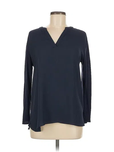Pre-owned Inc International Concepts Long Sleeve Blouse In Blue