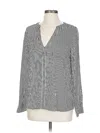 Inc International Concepts Long Sleeve Blouse In Gray