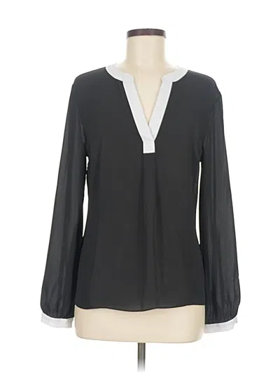 Pre-owned Inc International Concepts Long Sleeve Blouse In Gray
