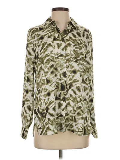 Inc International Concepts Long Sleeve Blouse In Green