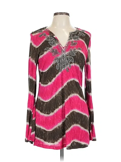 Inc International Concepts Long Sleeve Blouse In Pink