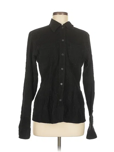 Pre-owned Inc International Concepts Long Sleeve Button Down Shirt In Black