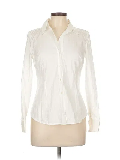 Pre-owned Inc International Concepts Long Sleeve Button Down Shirt In White