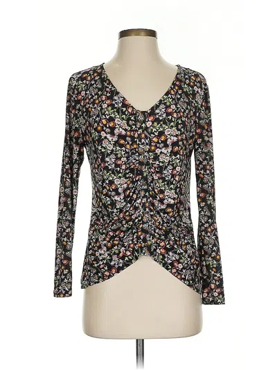 Pre-owned Inc International Concepts Long Sleeve T-shirt In Black