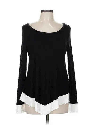 Pre-owned Inc International Concepts Long Sleeve T-shirt In Black