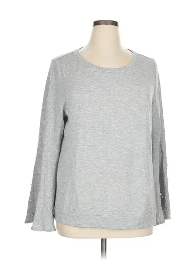 Pre-owned Inc International Concepts Long Sleeve T-shirt In Gray