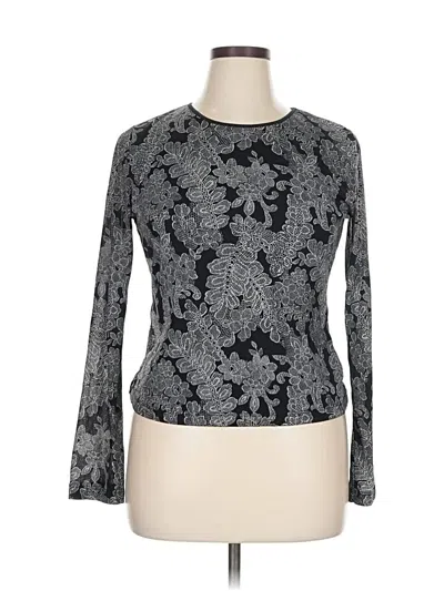 Pre-owned Inc International Concepts Long Sleeve T-shirt In Silver