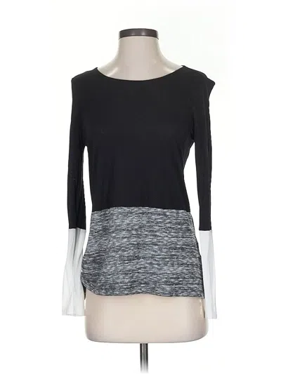 Pre-owned Inc International Concepts Long Sleeve Top Gray Boatneck Tops