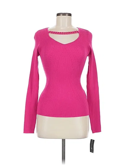 Inc International Concepts Long Sleeve Top Pink Keyhole Neckline Tops