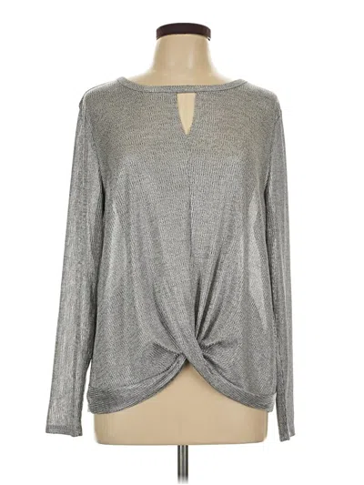 Pre-owned Inc International Concepts Long Sleeve T-shirt In Gray