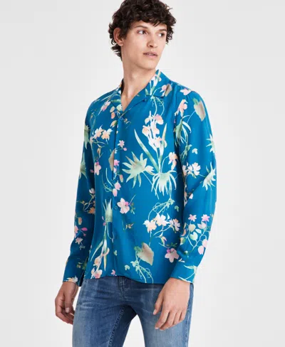 Inc International Concepts Men's Antonio Floral Camp Shirt, Created For Macy's In Atlantic Coast