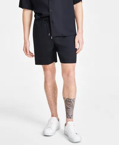 Inc International Concepts Men's Erik Regular-fit 7" Drawstring Shorts, Created For Macy's In Deep Black