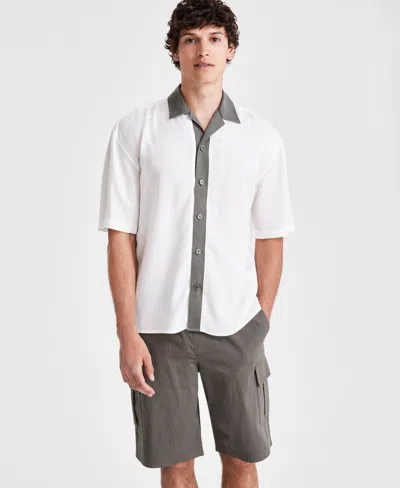 Inc International Concepts Men's Gio Camp Shirt, Created For Macy's In Neo Natural