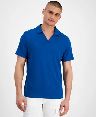 Inc International Concepts Men's Johnny Interlock Polo Shirt, Created For Macy's In Atlantic Coast